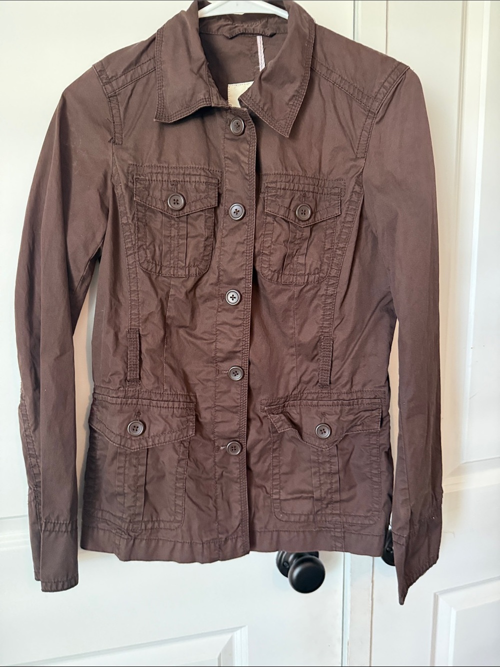 J. Crew Brown Button-Front Utility Jacket